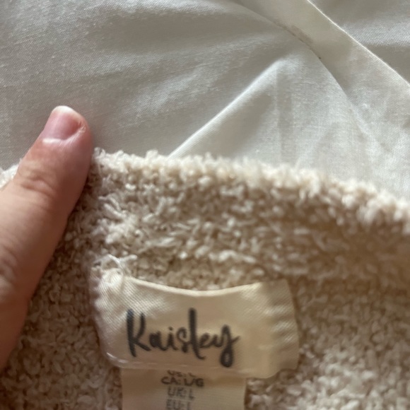 KAISLEY LARGE NUDE FUZZY SWEATER - Picture 2 of 3